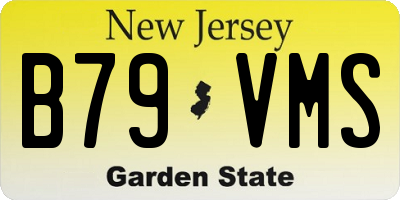 NJ license plate B79VMS