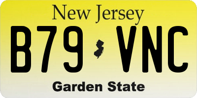 NJ license plate B79VNC