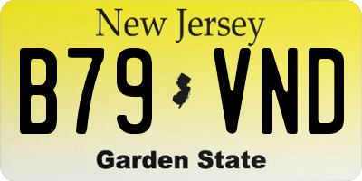 NJ license plate B79VND