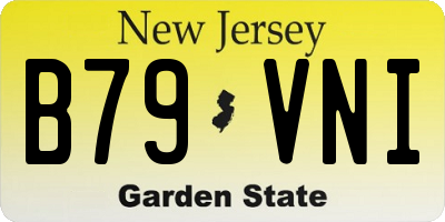NJ license plate B79VNI