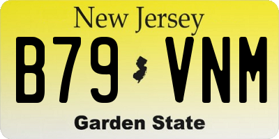 NJ license plate B79VNM