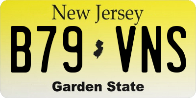 NJ license plate B79VNS