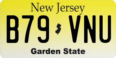 NJ license plate B79VNU