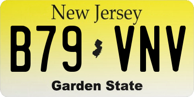 NJ license plate B79VNV