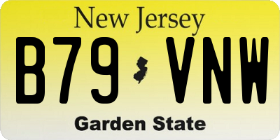 NJ license plate B79VNW