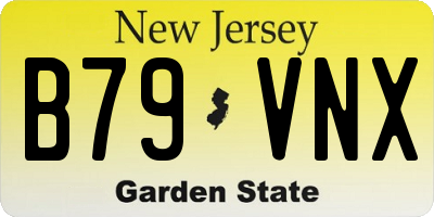 NJ license plate B79VNX