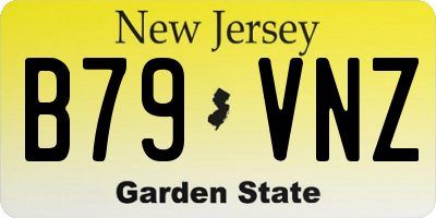 NJ license plate B79VNZ