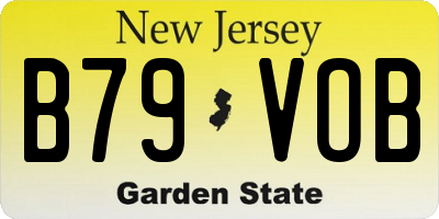 NJ license plate B79VOB