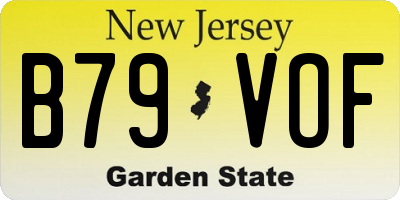 NJ license plate B79VOF