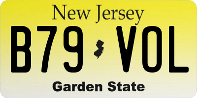 NJ license plate B79VOL