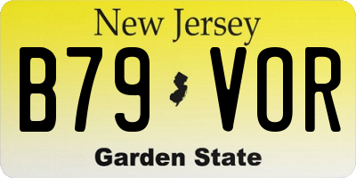 NJ license plate B79VOR