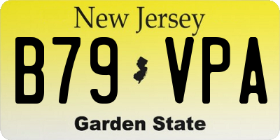 NJ license plate B79VPA