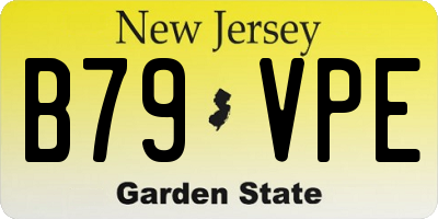 NJ license plate B79VPE