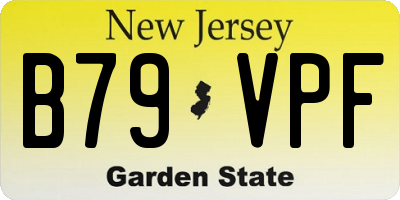 NJ license plate B79VPF