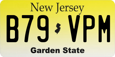 NJ license plate B79VPM