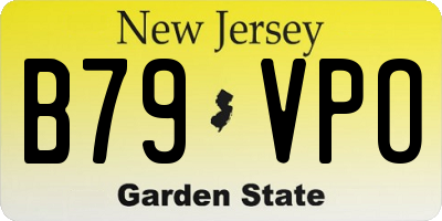 NJ license plate B79VPO