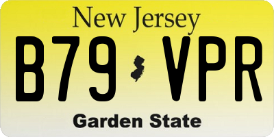 NJ license plate B79VPR