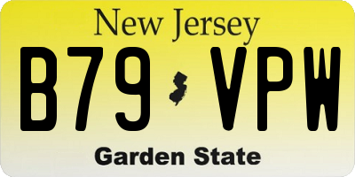 NJ license plate B79VPW