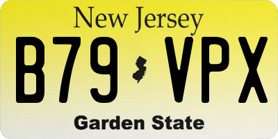 NJ license plate B79VPX