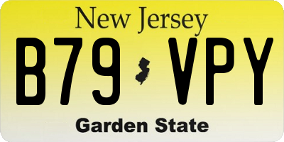 NJ license plate B79VPY