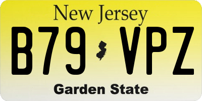 NJ license plate B79VPZ