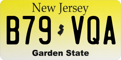 NJ license plate B79VQA