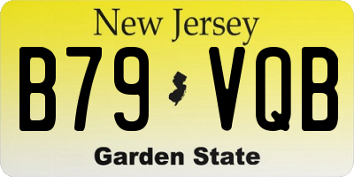 NJ license plate B79VQB