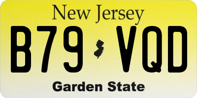 NJ license plate B79VQD
