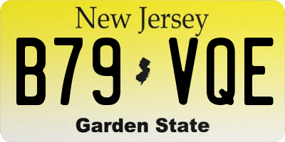 NJ license plate B79VQE