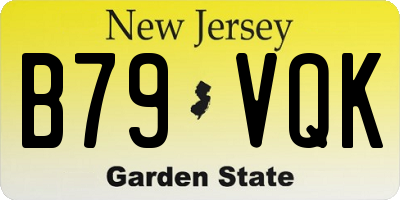 NJ license plate B79VQK