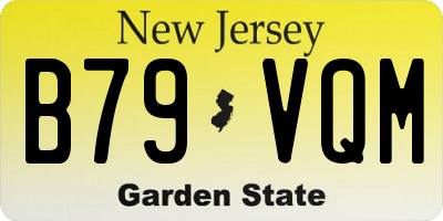 NJ license plate B79VQM
