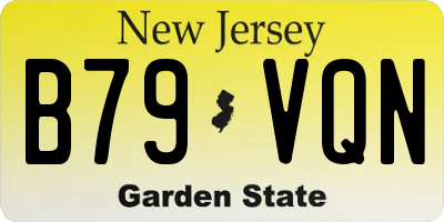 NJ license plate B79VQN
