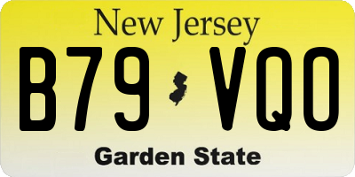 NJ license plate B79VQO