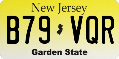 NJ license plate B79VQR