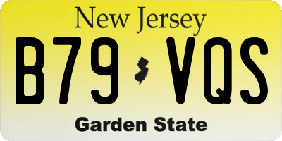 NJ license plate B79VQS