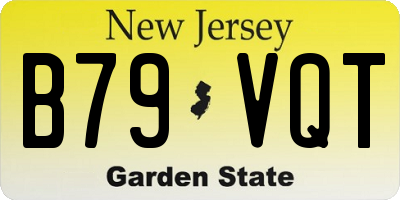 NJ license plate B79VQT