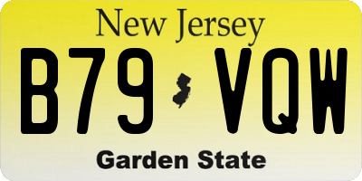 NJ license plate B79VQW