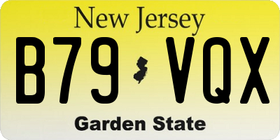 NJ license plate B79VQX