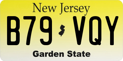 NJ license plate B79VQY