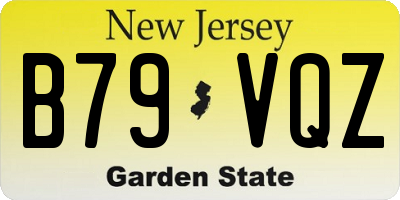 NJ license plate B79VQZ