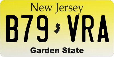 NJ license plate B79VRA