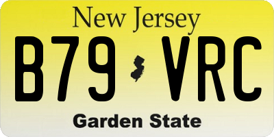 NJ license plate B79VRC