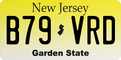 NJ license plate B79VRD