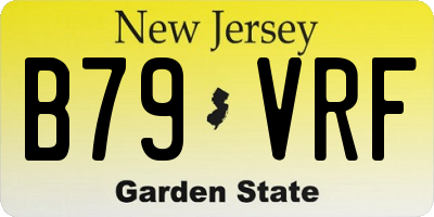 NJ license plate B79VRF