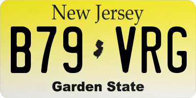 NJ license plate B79VRG