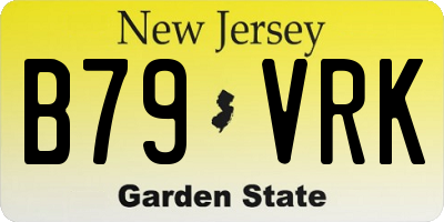 NJ license plate B79VRK