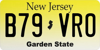 NJ license plate B79VRO