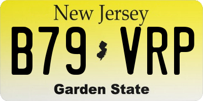 NJ license plate B79VRP