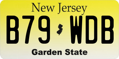 NJ license plate B79WDB