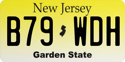 NJ license plate B79WDH